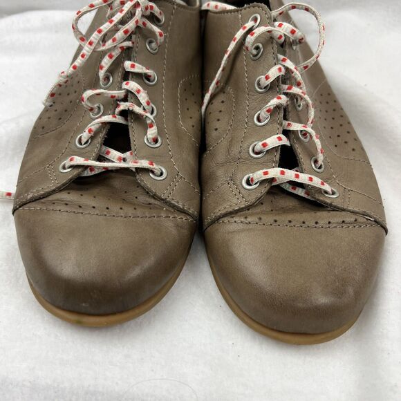 Comfort Seaside Shoe Soft leather comfort Tie-up size 40 Brown‎ USA 9 - Picture 2 of 5